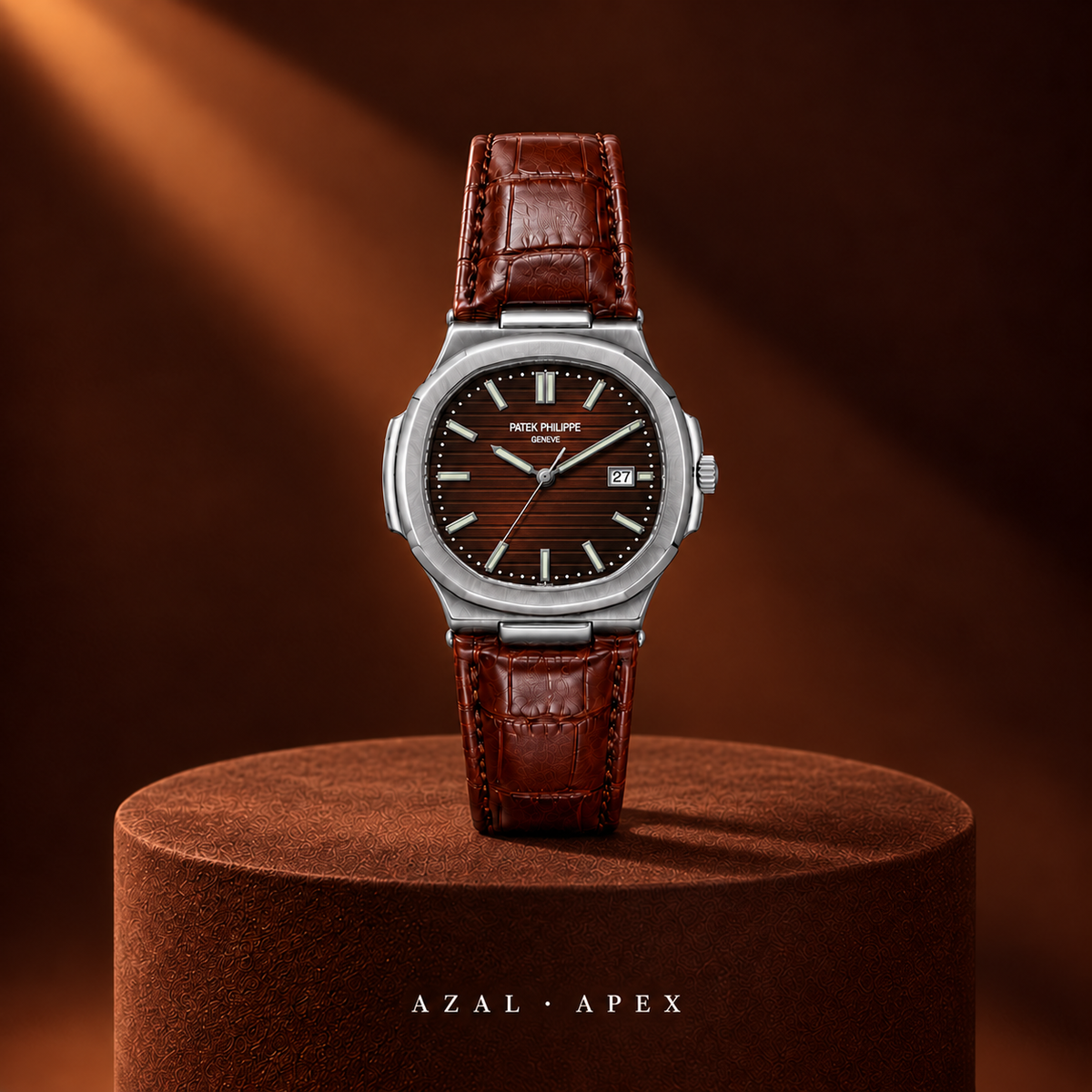 AZAL APEX Marron / Marron — portrait signature carré