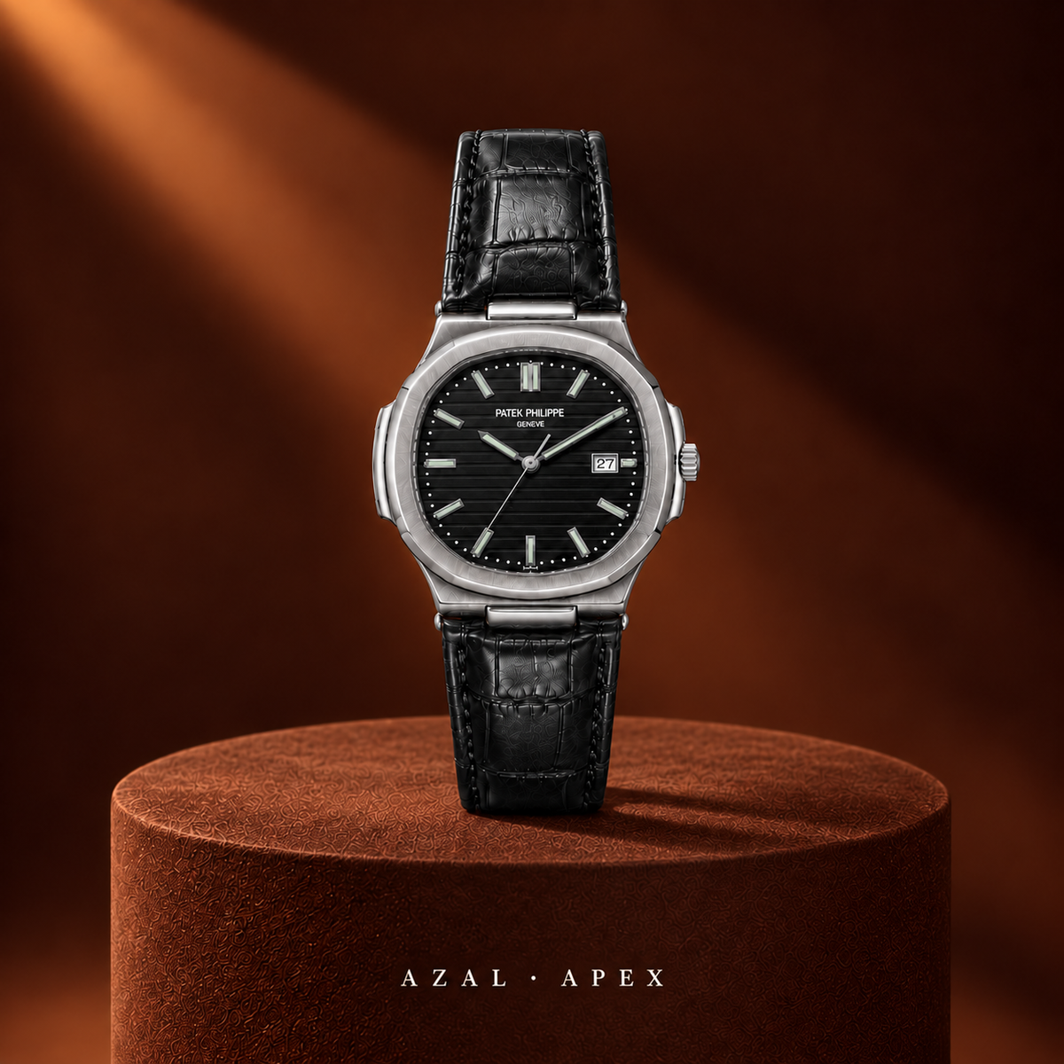 AZAL APEX Noir / Noir — portrait signature carré