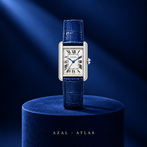 AZAL ATLAS Bleu — portrait signature carré