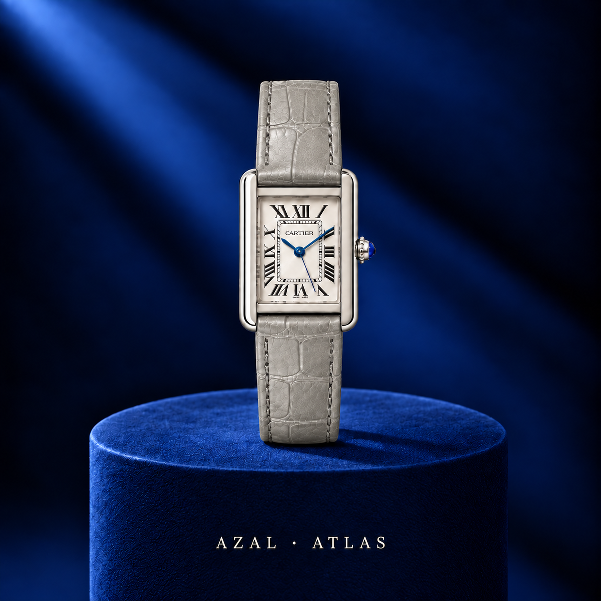 AZAL ATLAS Gris — portrait signature carré