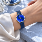 SOLEA Bleu — boîtier argenté — wrist