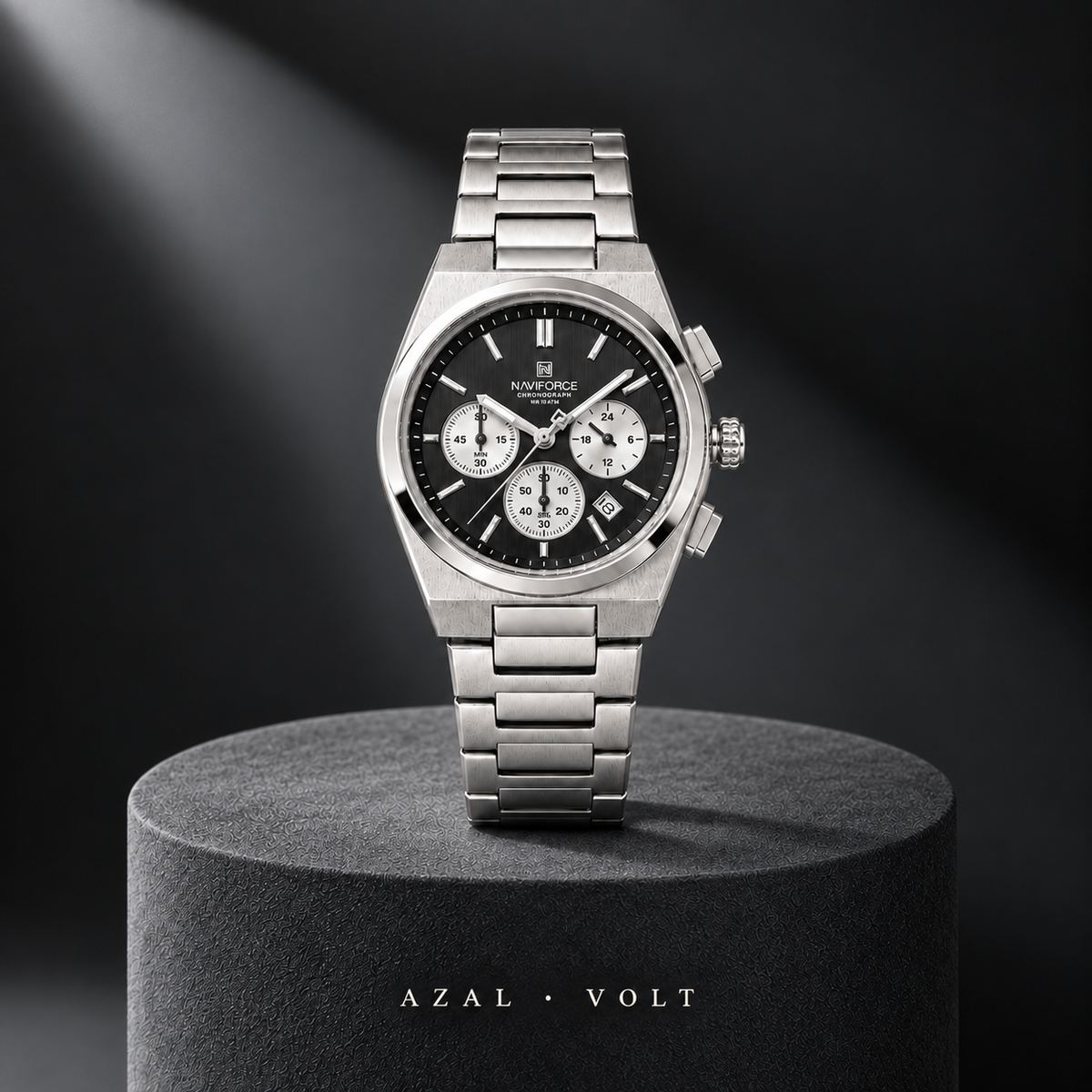 AZAL VOLT Noir — portrait signature carré